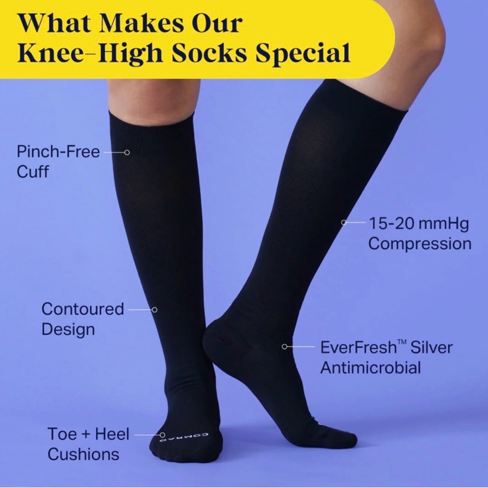 Comrad Knee-High Compression Socks (Pack of three) - image 1